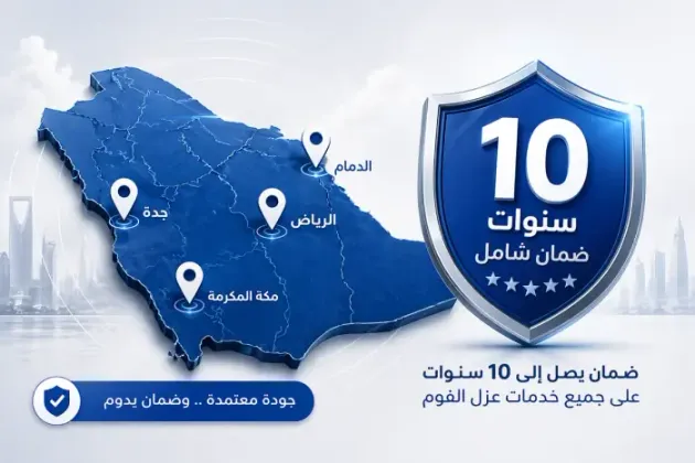 مهندسو وفنيو مؤسسة الجواد الدولية أثناء تنفيذ مشروع عزل فوم بولي يوريثان — خبرة تتجاوز 10 سنوات في العزل الحراري